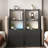 Bedside Tables with Storage Cabinet and Charging Station-1620852760