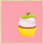 Apple Cupcake par Katy Montica - Art mural encadré