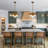 5-Light Leaf Chandelier With Seeded Glass Globes, Adjustable Height 14.57"-84.65", Antique Bronze Finish, UL/ETL Listed For Dining Room Kitchen Island