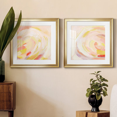 Sunburst Blossom I Sunburst Blossom I - ensemble de 2 reproductions d'art encadrées