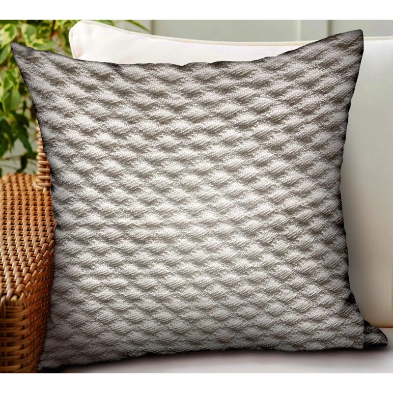 Coussin décoratif à l’intérieur et à l’extérieur de luxe brun bisque Plutus Monroe, Carré 24 po