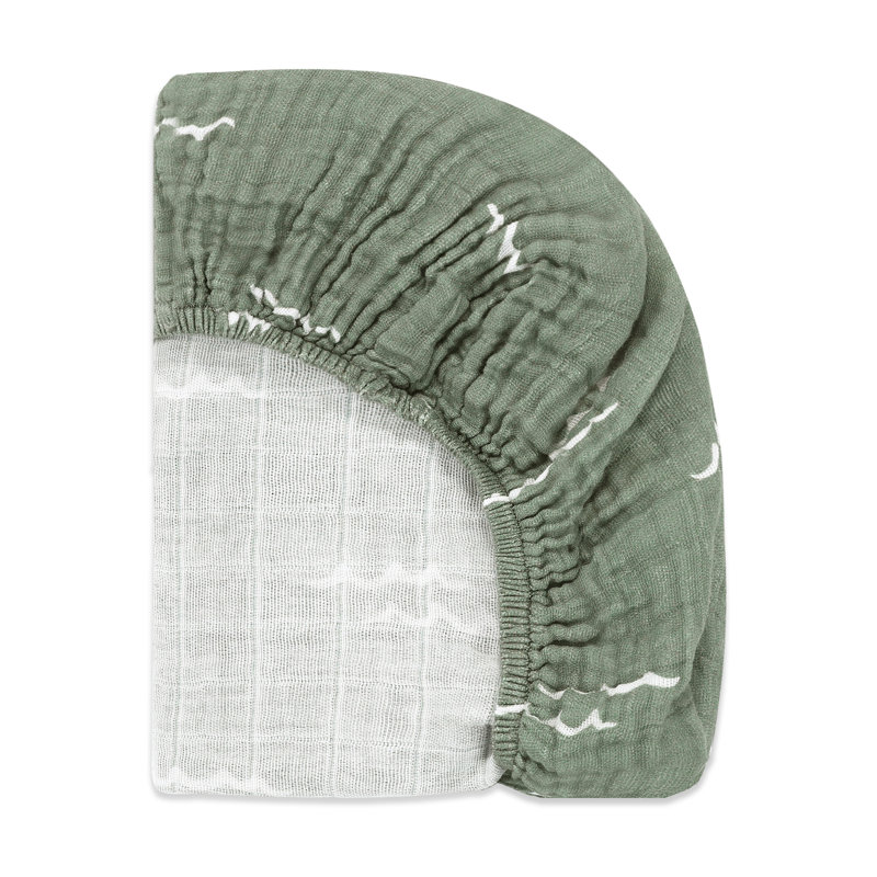 Ocean Waves Muslin Mini Crib Sheet