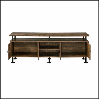 Meuble télé Rustic Ensata II avec beaucoup de rangement et pour les espaces de vie modernes