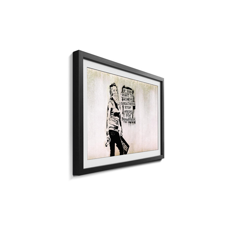Streetart No.7 1 Piece Single Picture Frame Wall Art, 64cm H x 84cm W x 2.2cm D