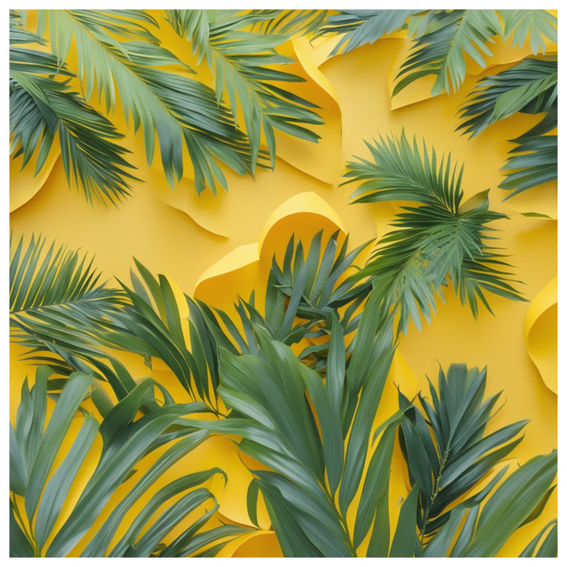 Édredon Green Palm Leaves, Très grand lit
