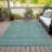 Machine Washable Indoor/Outdoor Xhevrie Teal Rug-112171066