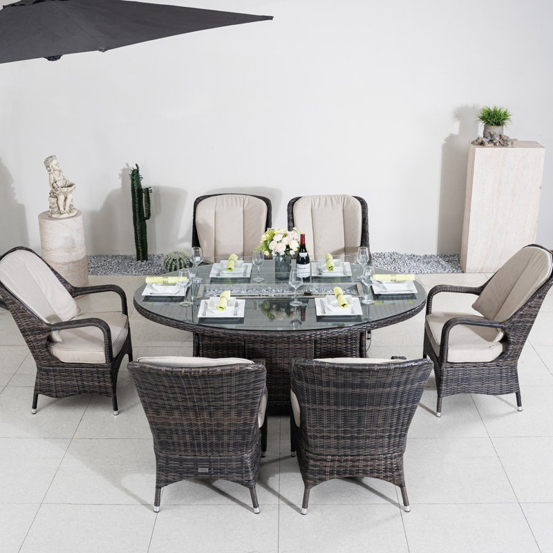Ensemble de salle à manger ovale pour 6 personnes 128,35 po Emilie