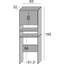 Multipurpose Wardrobe Anemone, Linear Cabinet With 2 Hinged Doors And Shelves, 65X32H195 Cm, White
