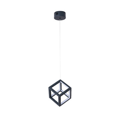 1 - Light Black LED Square/Rectangle Pendant