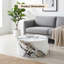 Table basse ronde cylindrique en MDF texturé en marbre-1625088313