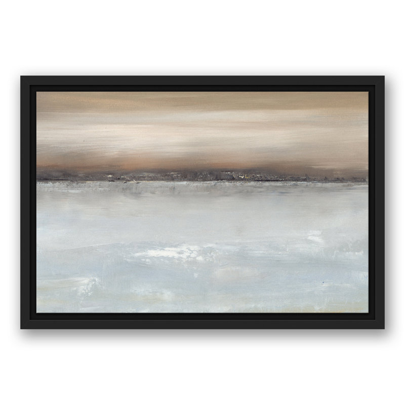Reflections Floating Framed Canvas, 13.75" H x 19.75" W x 1.75" D, Black Floater Framed