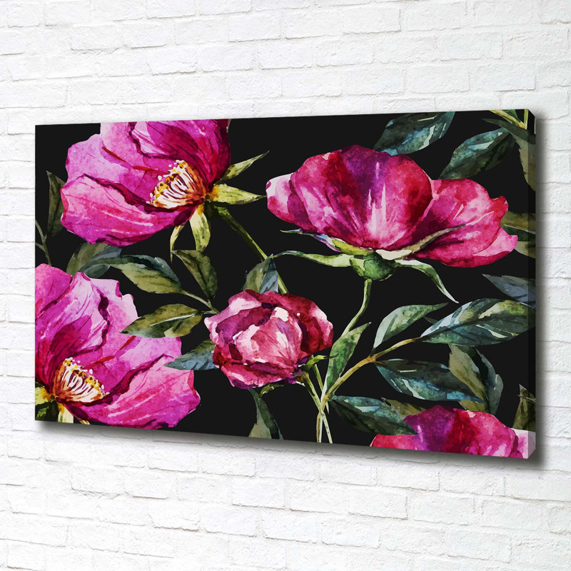 Pink Peonies - Wrapped Canvas Print