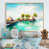 Toile naturelle avec cadre flottant