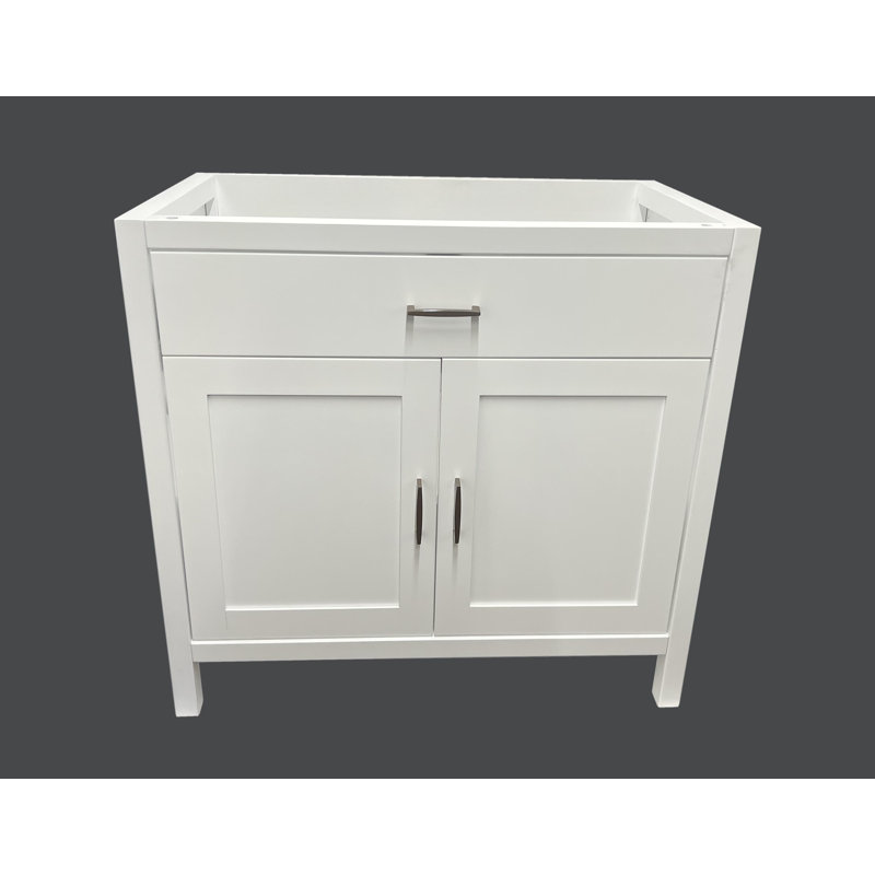 Base de meuble-lavabo simple 30 po Newport seulement, Blanc