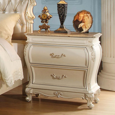 2-Drawer Nightstand with Queen Anne Legs