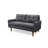 Batel 58" Faux Leather Square Arm Sofa Loveseat-1932517953