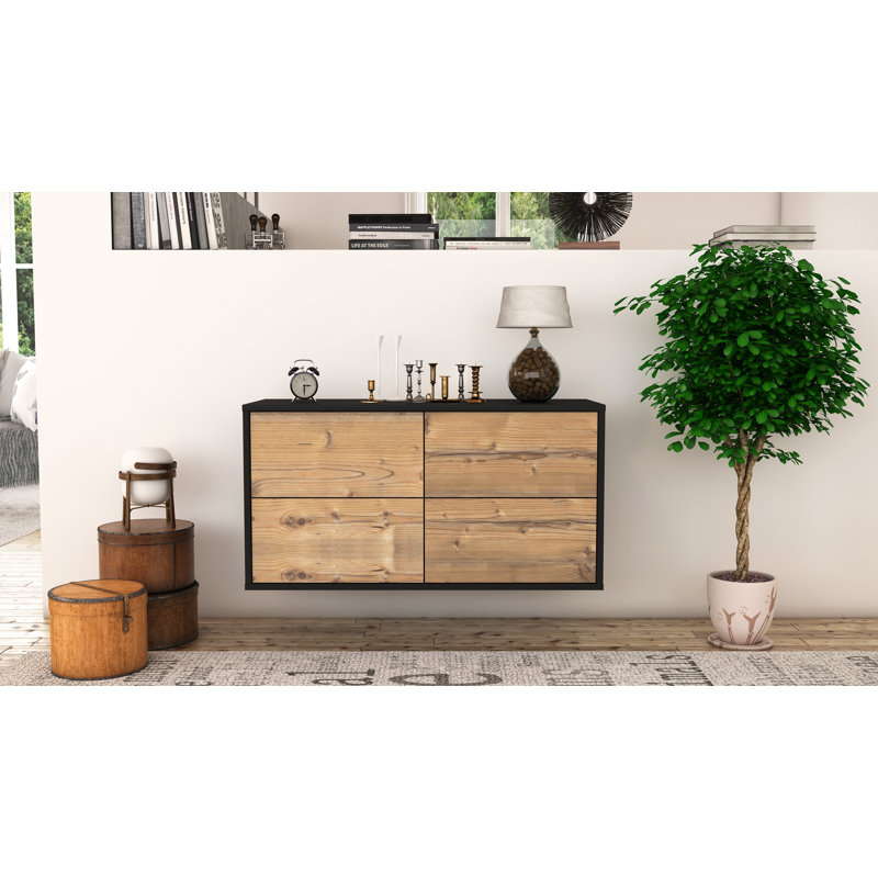 Tissington Unfinished Floating TV Stand, Pine