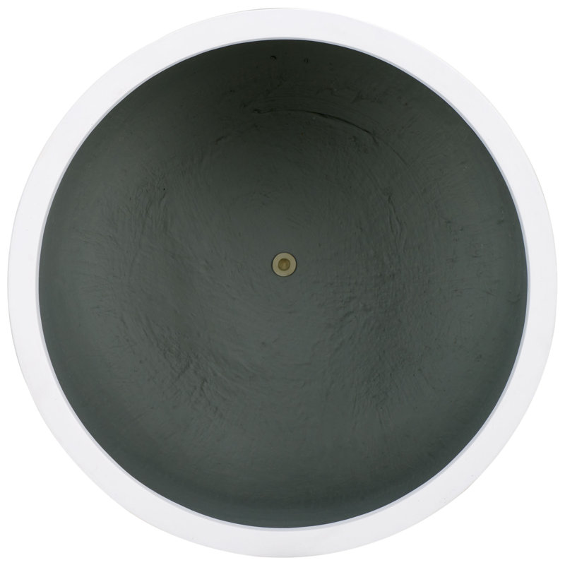 Nardo Large White Ficonstone Round Planter Pot