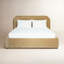 Agi Polyester Velvet Bed, Camel, Queen-1627006146-1627006147