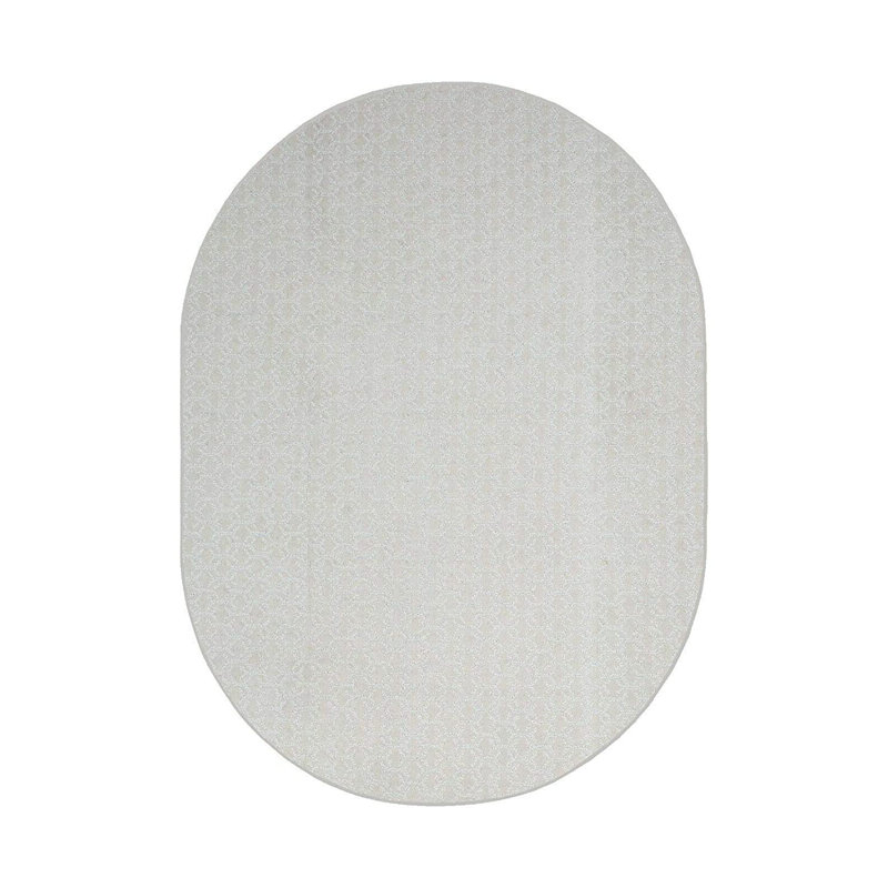 Tapis de sol personnalisé valide - ivoire, Ovale 4 pi x 6 pi