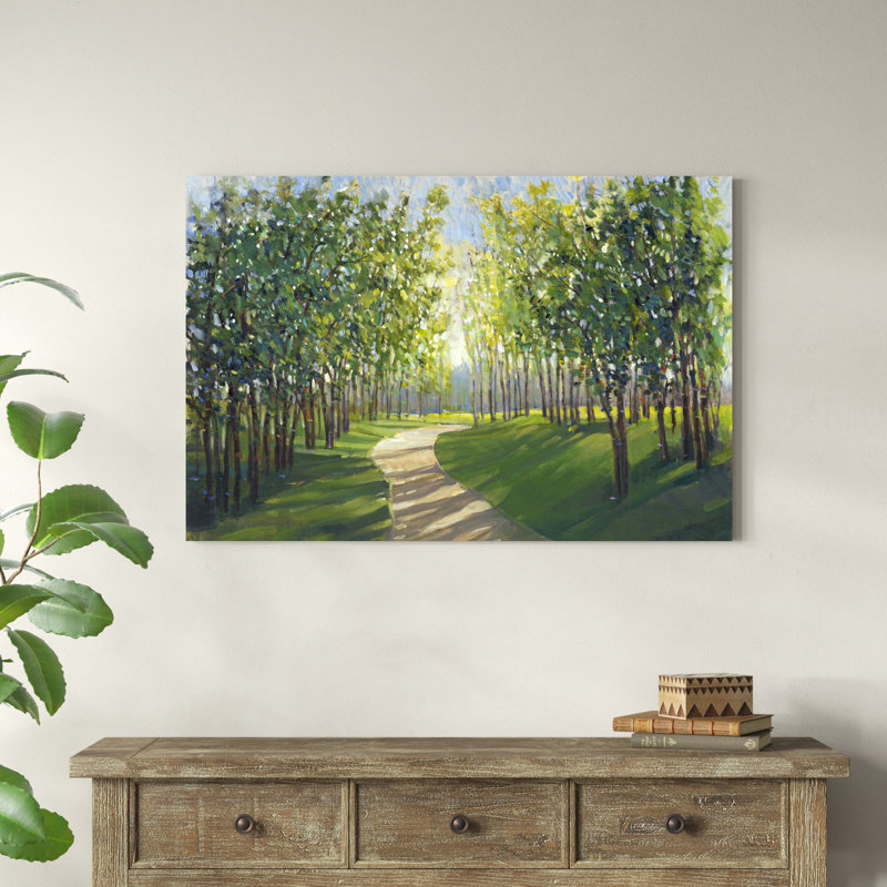 «Walking Trail I» par Timothy O 'Toole - peinture sur toile tendue, H 32 po x l 48 po x P 1,25 po