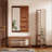 Wall Mounted Full Length Mirror, Full Body Mirror With Shelf, Full Body Mirror With Hook Wall Mounted Mirror With Multifunctional Design Panel, Bedroom/Living Room/Entrance-1894553626