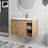 30'' Wall Mounted Single Bathroom Vanity with Ceramic Basin Sink Top, Floating Vanity with 2 Doors and 1 Shelf