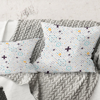 Éléments géométriques minimalistes - Coussin Mid-Century
