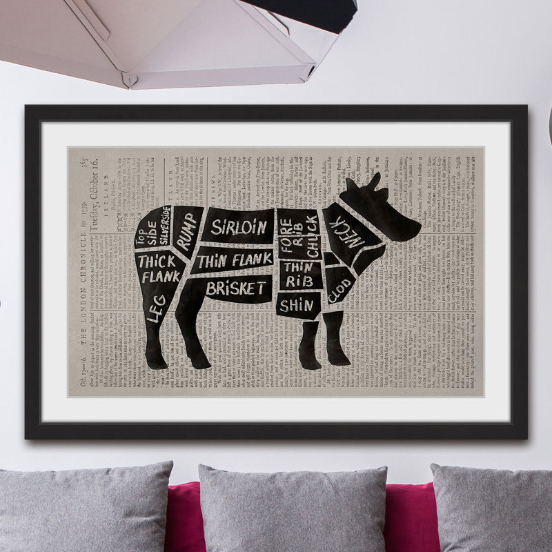 « beef coupess ii », reproduction d’art encadrée, H 24 po x l 36 po x P 1,5 po