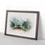 Boat in Lago Di Braies Italy in Abstract - Picture Frame Painting Print-55679393-55679392