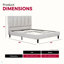 Base de lit tapissier grand format, tête de lit capitonnée-1803697406