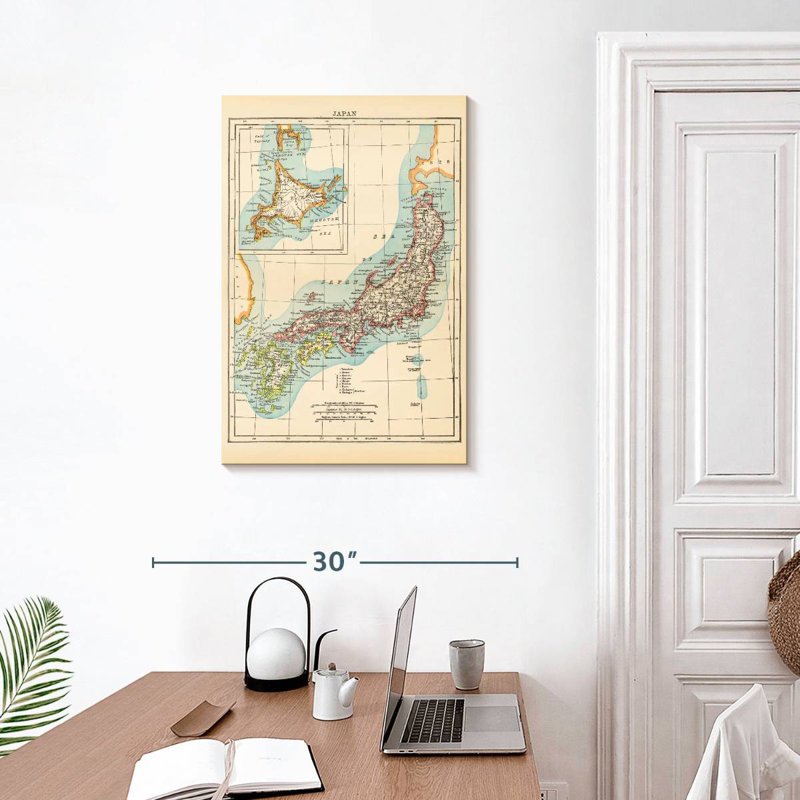 Aliaz Map Of Japan, 30" H x 20" W