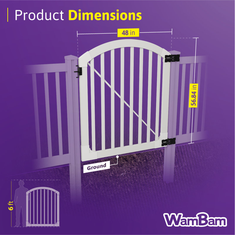 Barrière de piscine et de jardin traditionnelle H 4,5 pi x l 4 pi WamBam