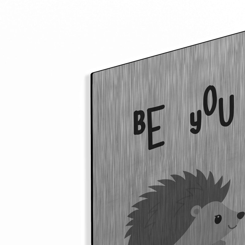 «Be You Hedgehog» par Seven Trees Design, art mural en métal, 24 po x 36 po, H 16 po x l 12 po