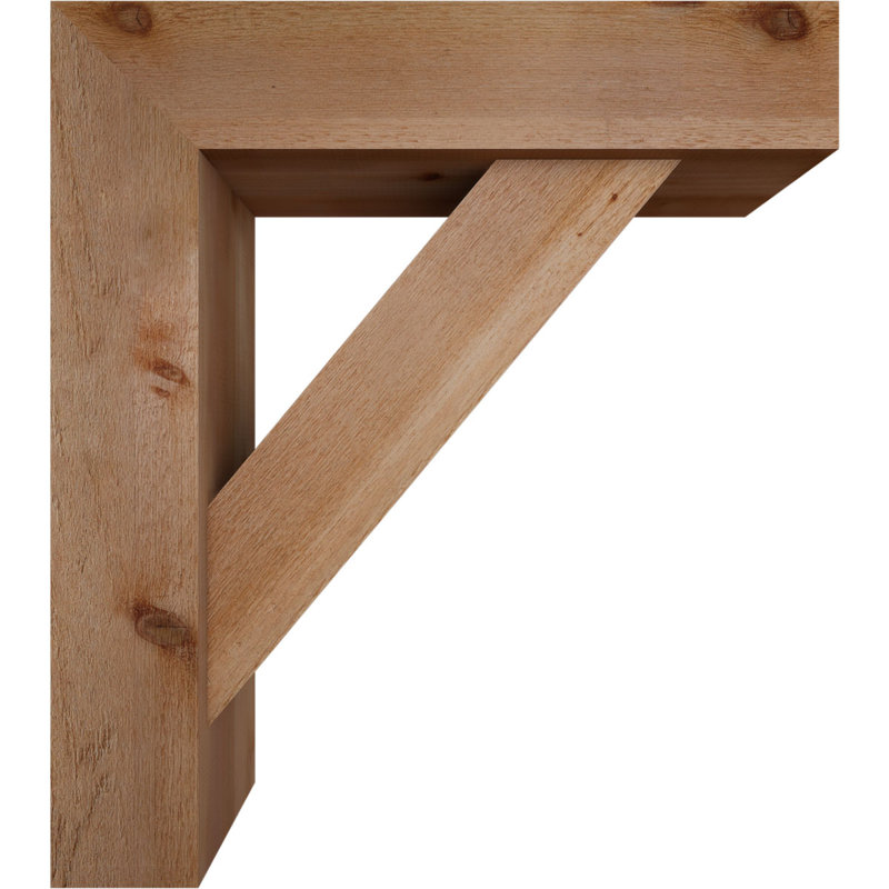 Support de bloc traditionnel avec entretoise décalée, 36 x 32, Cèdre rouge occidental de l 8 po (scié brut)