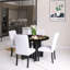 Ensemble de table de salle à manger moderne 43,3 po 43 pièces avec 4 chaises rembourrées-266817895-266817892