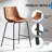 Bellino Upholstered Counter Stool with Metal Frame-210964606