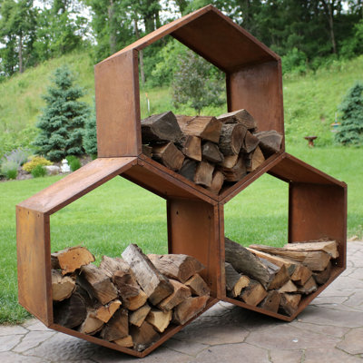 Ensemble de support à bûches pour le bois de chauffage Ancha