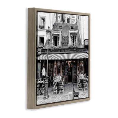 Sidewalk Cafã© Bistro Framed Floater Canvas Wall Art By Graffi*Tee Studios