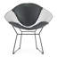 Chaise à cadre noir avec finition blanche, siège en tissu PU, procédé en fil d'acier dessiné à la main, profondeur de 33 pouces, largeur de 26 po, hauteur de 31 po, cadre de 23 lb, housse de siège et fil soudé, dans l'emballage