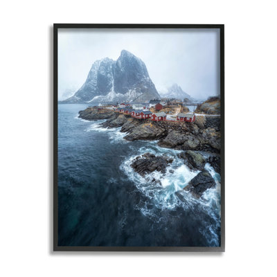 Bb-165-Coastal Ocean Village encadré sur bois par Danny Head