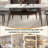 Modern Artificial Stone Straight Edge Metal Leg Dining Table-Can Accommodate 6 People(Dining Table Only)-721919790-721919788-721919786