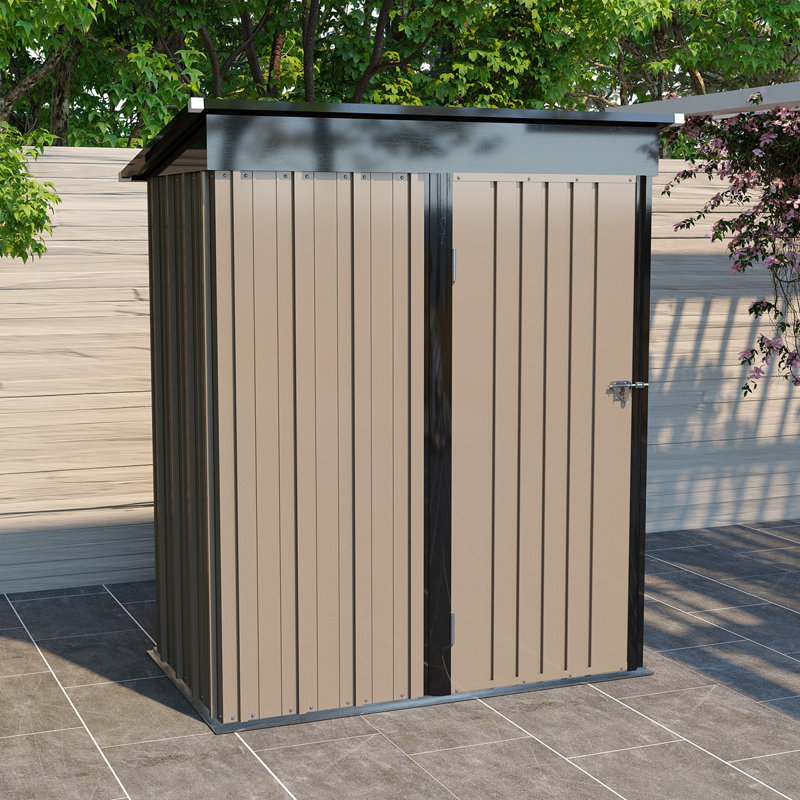 Remise de rangement en métal 5 pi x 3 pi, Brun