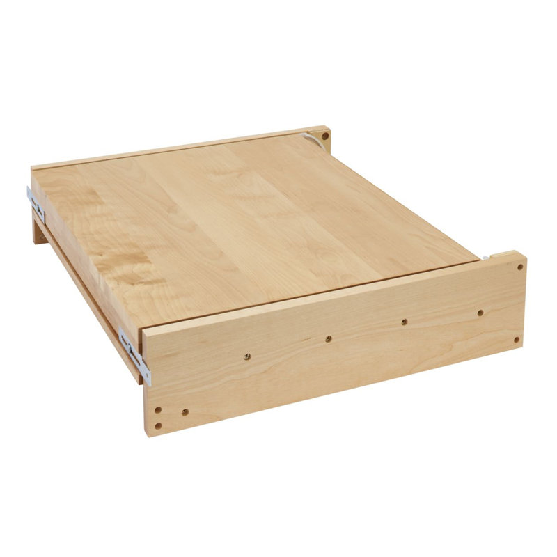 Extension de comptoir coulissant en bois Rev-A-Shelf avec système de table tambour pour armoires de cuisine 
