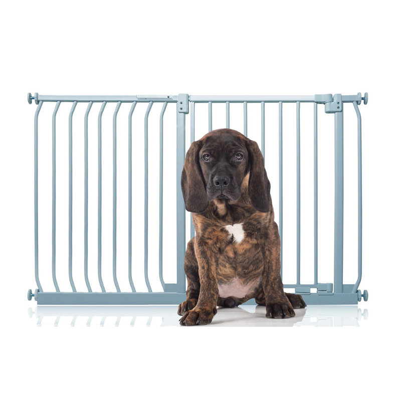Metal Pressure Mounted Pet Gate, 134cm - 143cm, Grey