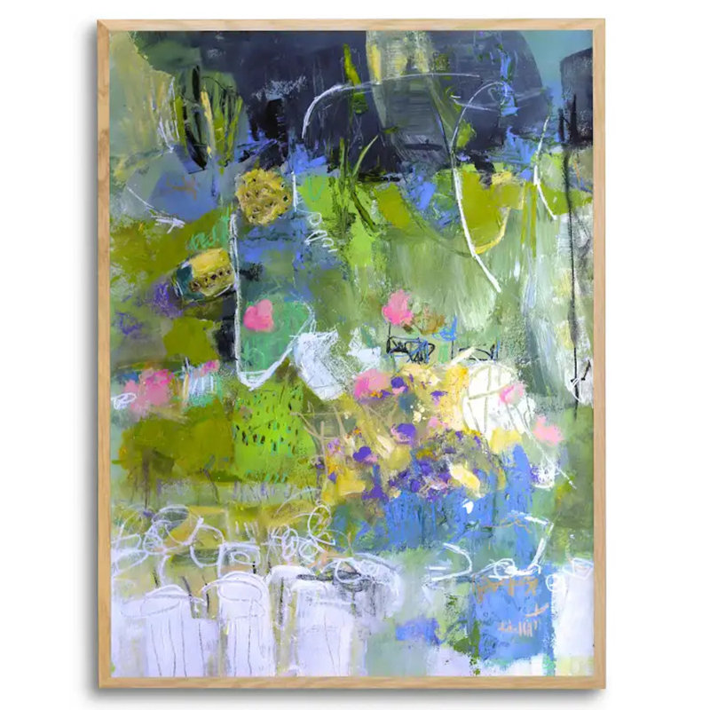 Phenom par Elizabeth Chapman - Peinture, Toile naturelle avec cadre flottant, Pas de tapis, H 42 po x l 32 po