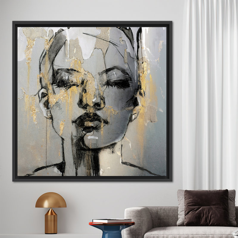 Print on Canvas, Framed Print without Mat, 50 cm H x 50 cm W, Black