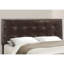 Lit pour grand lit double en similicuir brun avec une structure rembourrée pour un style luxueux
