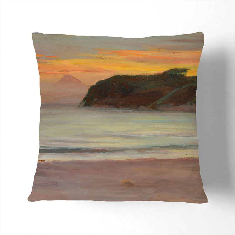 Mount Fuji by Kuroda Seiki Cushion with Filling, 40cm H x 40cm W x 15cm D, White