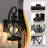 Amren 16.82" H 2-Light Metal Dusk to Dawn Outdoor Wall Lantern-417648165